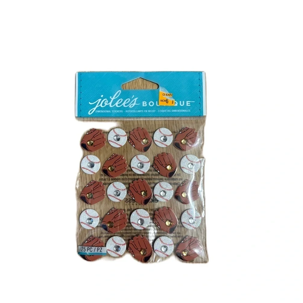 Jolee's Boutique Baseball Glove & Ball Stickers NEW Scrap Book
